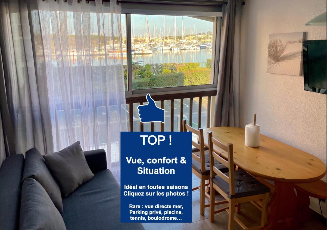 Studio Face A La Mer 4 Couchages - Gratuits Piscine Tennis Et Un Parking Prive Rare Et Tres Utile - Vue Magnifique Sur La Mer - Agreable En Toutes Saisons Ile Des Pecheurs - La Brigantine - Emplacement Et Vue Rares Au Cap D'Agde Eksteriør bilde